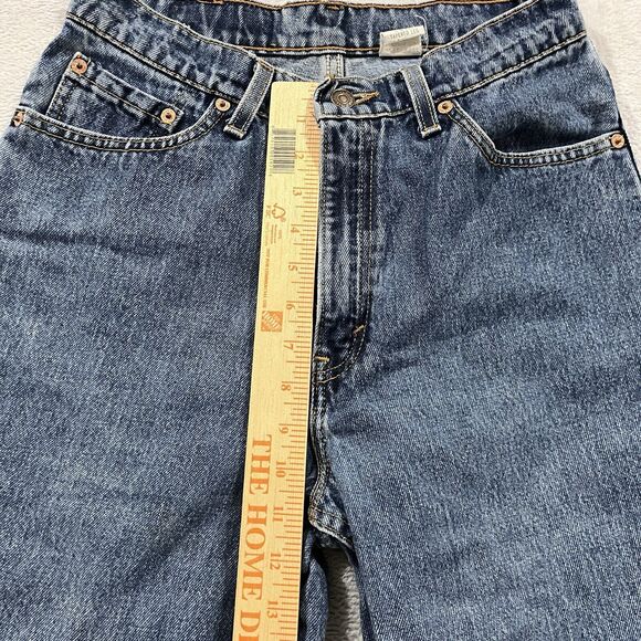 VTG Levis 512 Jeans Womens 11 Blue Slim Tapered High Rise Made in USA 90s Denim - Picture 7 of 11